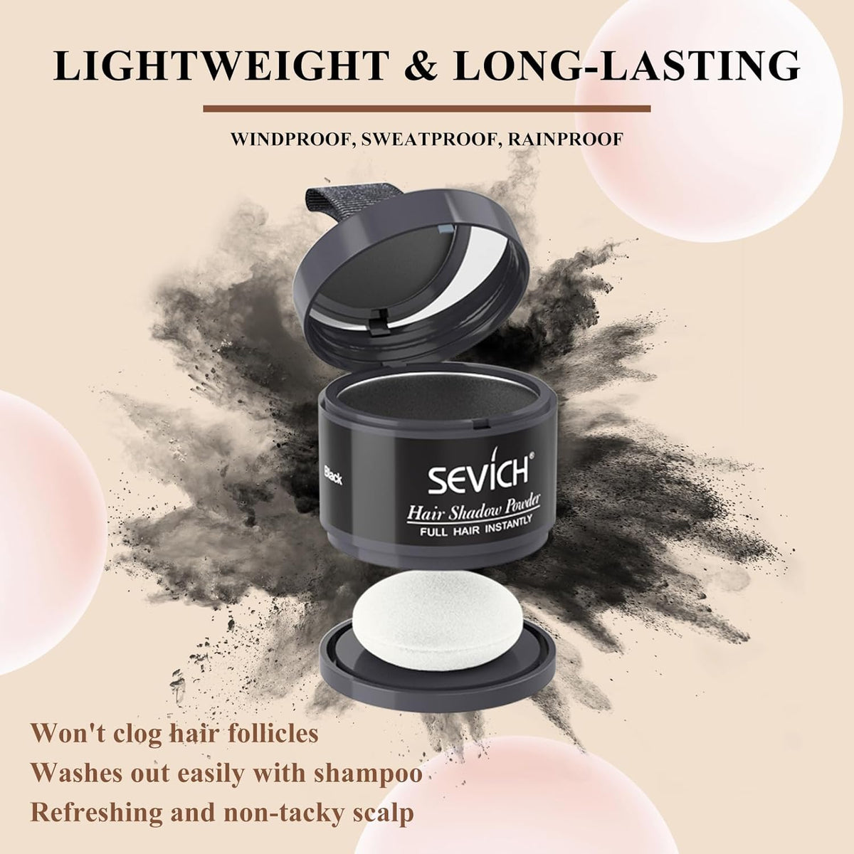 Instantly Hairline Shadow - SEVICH Hairline Powder, Quick Grey Root Concealer for Thinning Hair