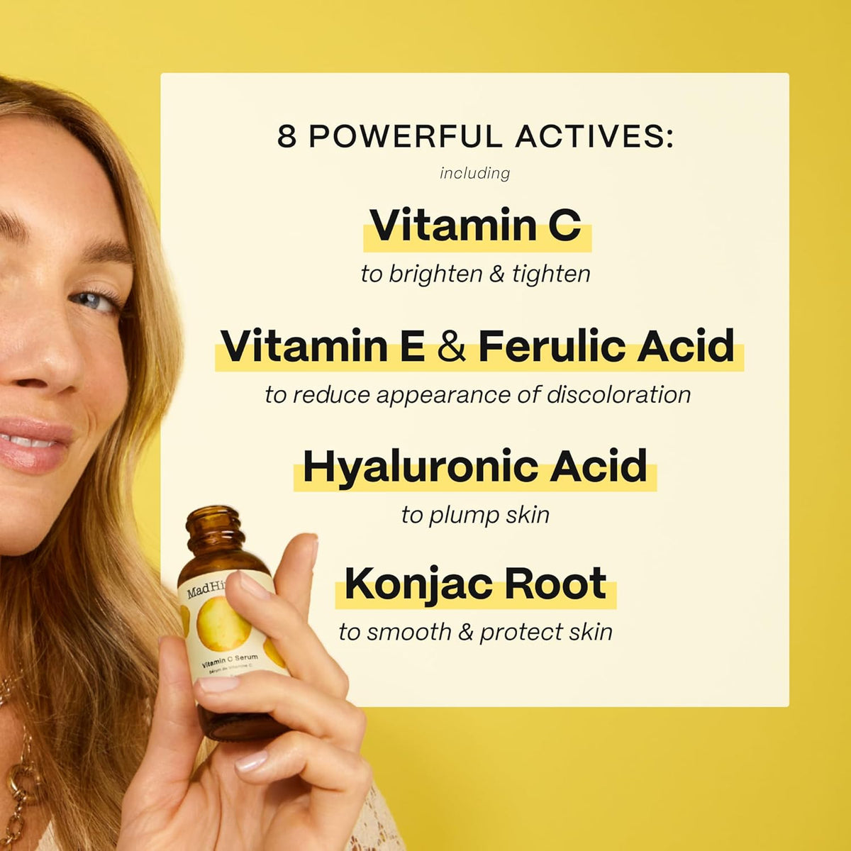 Mad Hippie Vitamin C Serum, Ultra-Hydrating with Hyaluronic Acid, Ferulic & Vitamin E, Anti-Aging