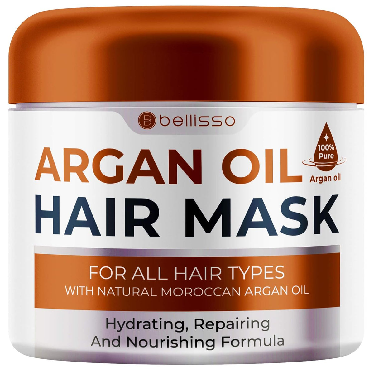 Moroccan Argan Oil Mask - Deep Conditioning Moisturizer for Dry, Extremely Damaged Hair - Hydrating