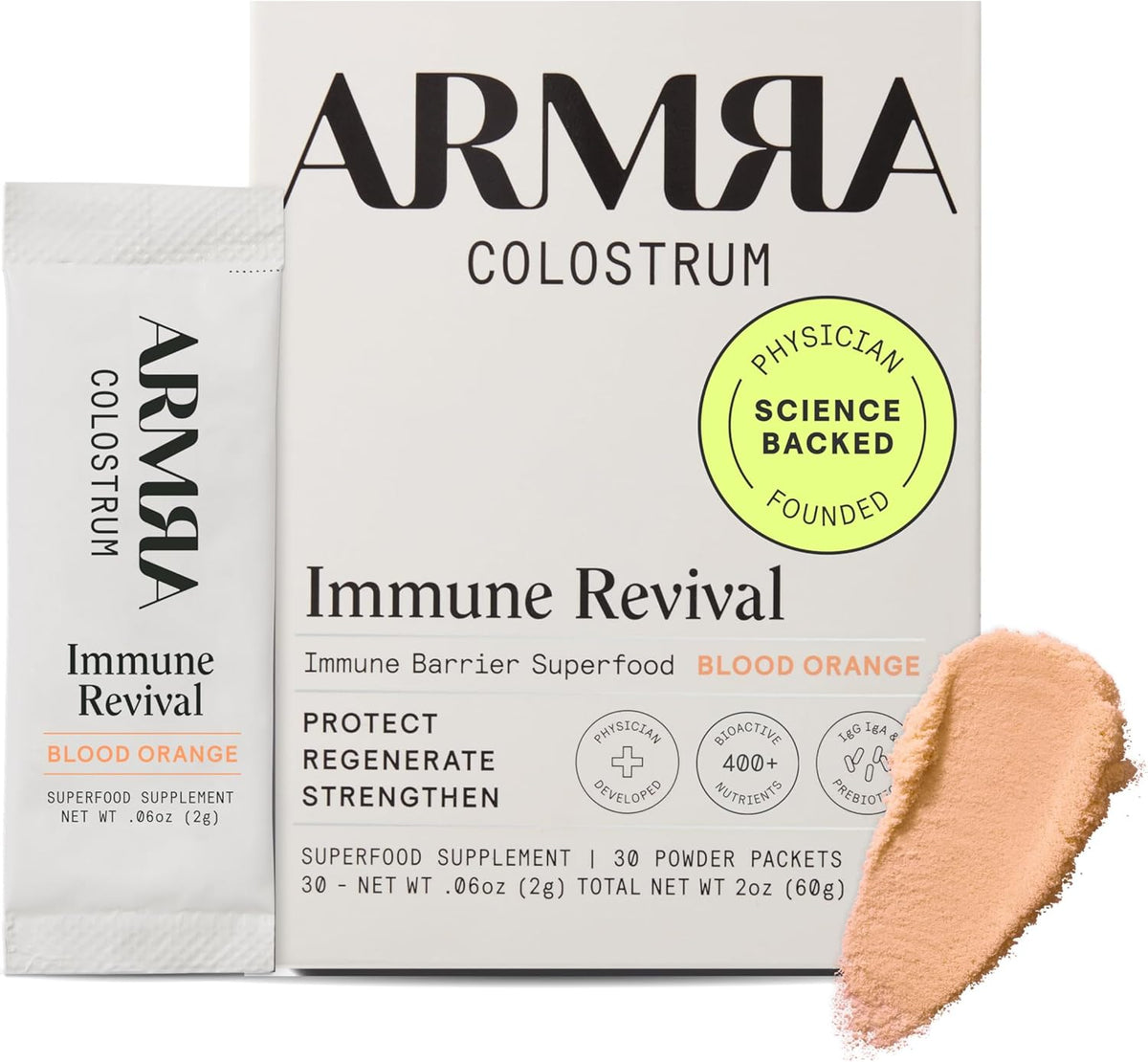 ARMRA Colostrum™ Powder | Blood Orange | Gut Health & Bloating | Skin & Hair | Immunity | Keto