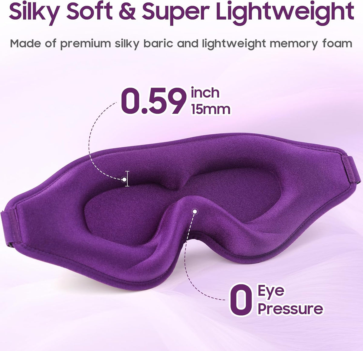Sleep Mask - Total Blackout 3D Sleeping Mask, Super Lightweight & Silky Soft Eye Mask for Sleeping
