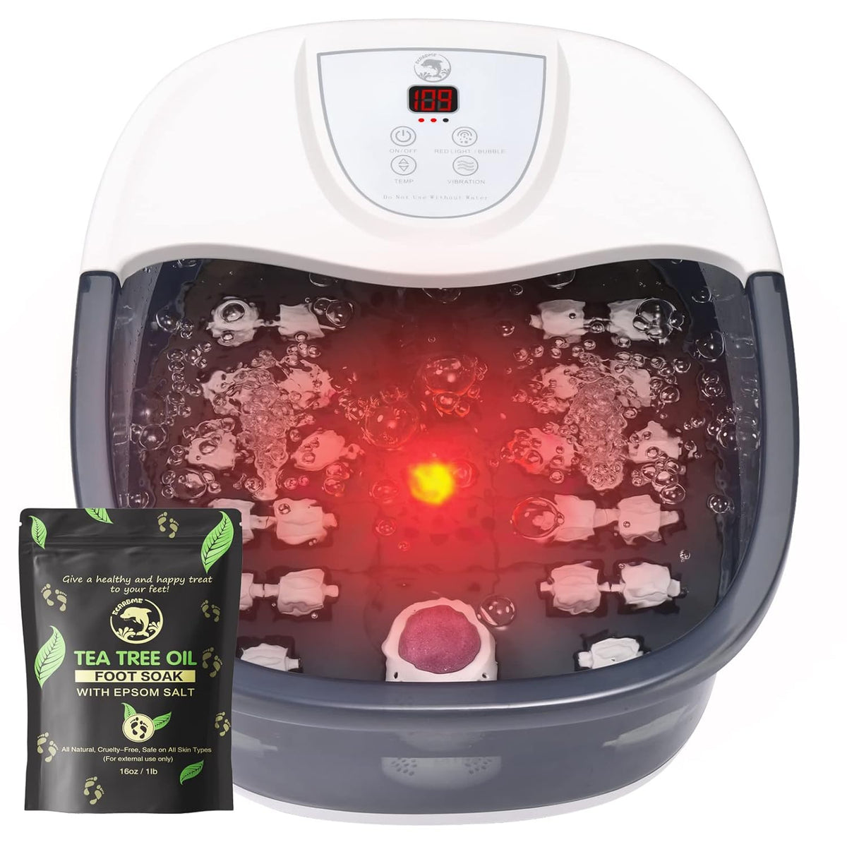 Foot Spa Bath Massager with Heat [2025 Upgraded], Vibration, Temperature Control, Jets, Bubbles