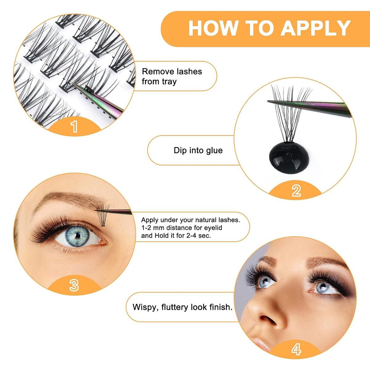 B&Q Lash Clusters 30D+40D-D-9-16MIX B&Q LASH 280 Clusters False Eyelash 9-16MIX Lash Clusters