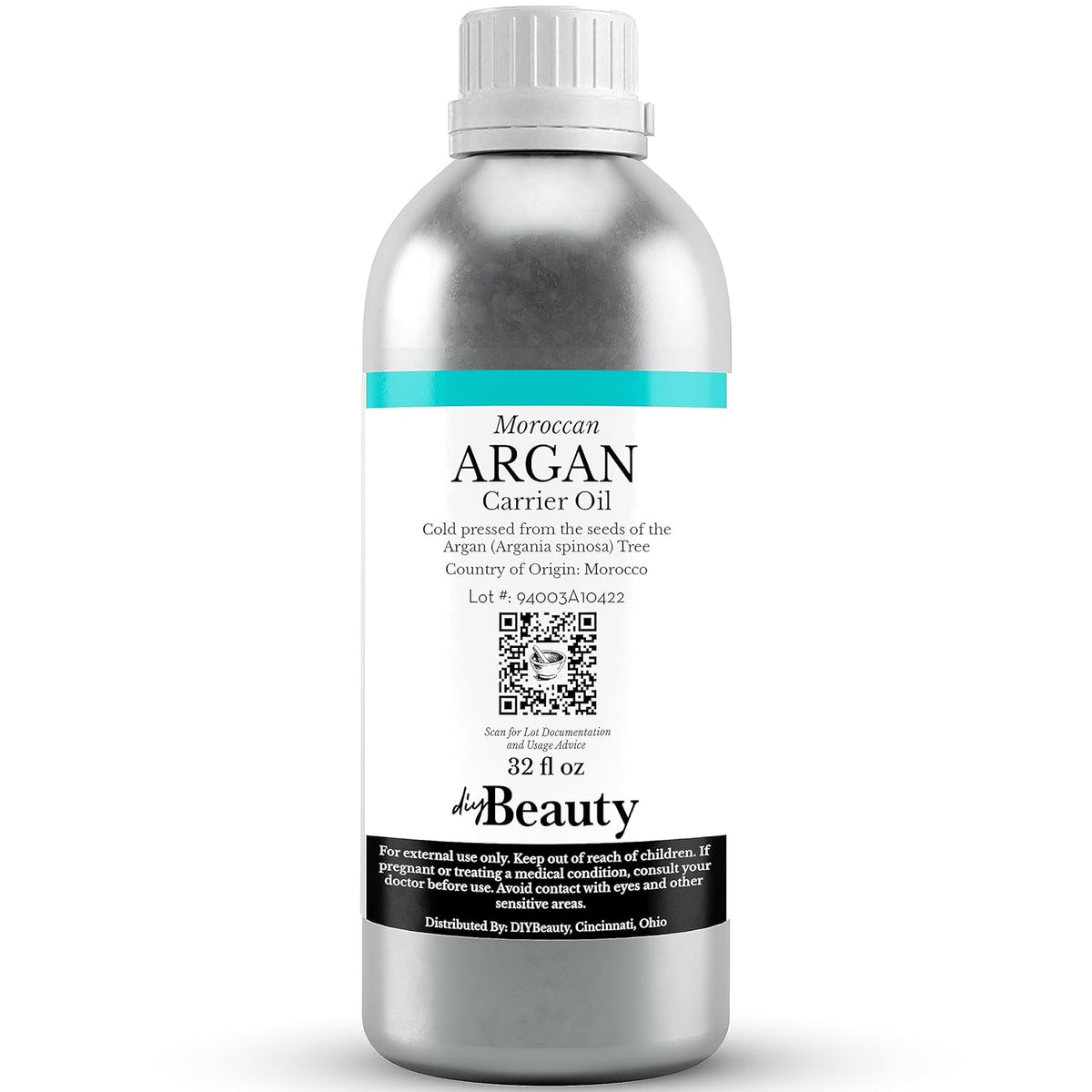 Bulk Argan Oil - 32 Fl Oz Large Size Bottle - Natural, Cold Pressed, 100 Percent Pure Argan Oil for