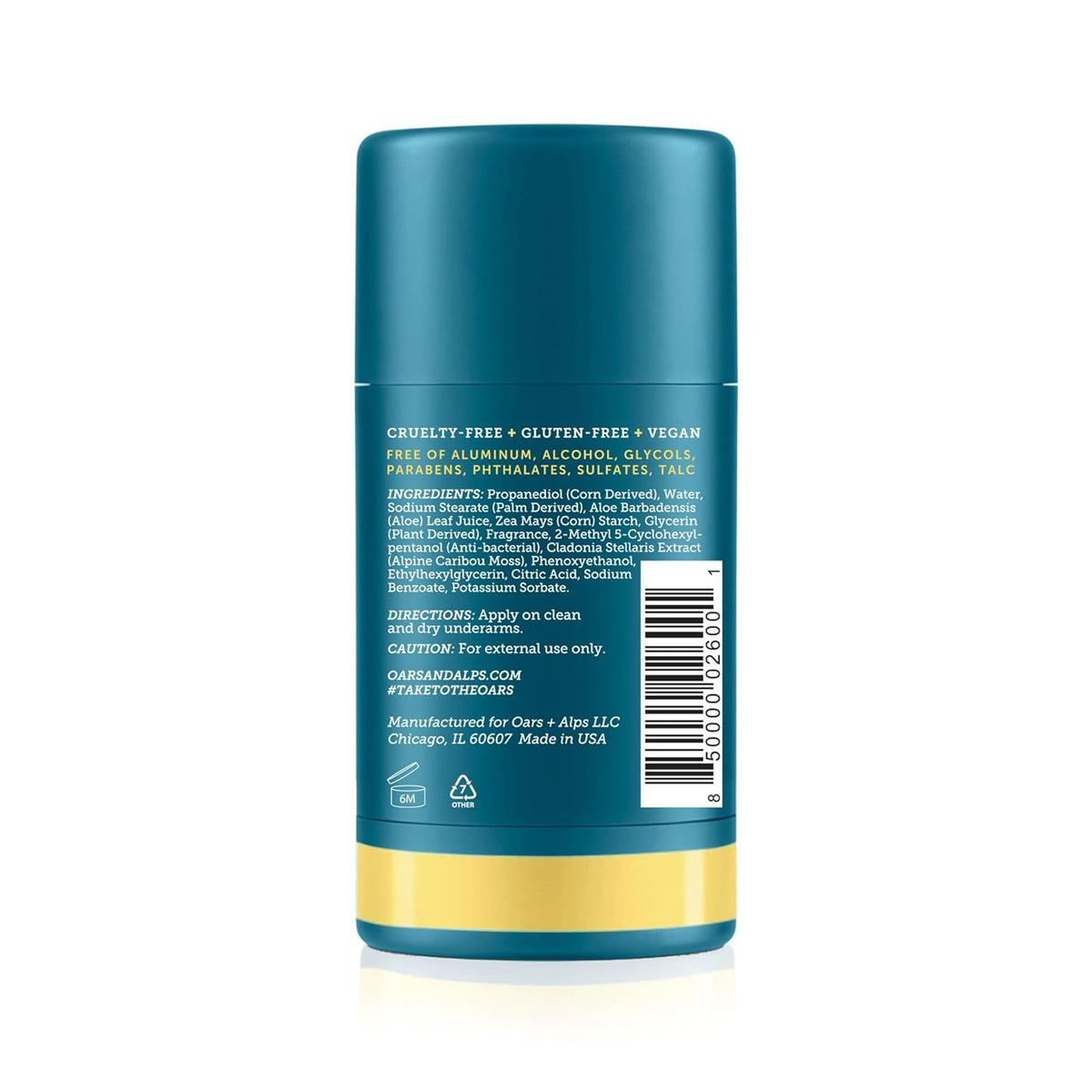 Oars + Alps Natural Deodorant for Men & Women, Aluminum Free Deodorant for Men, Dermatologist