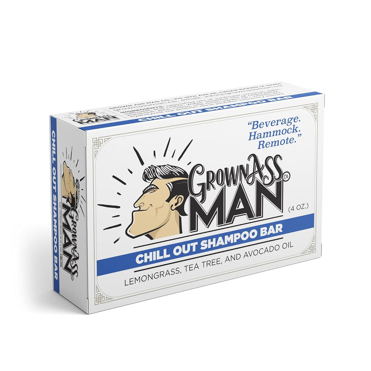 Solid Shampoo Bar Rich Lather 3 in 1: Hair, Beard & Body Wash - Plastic Free & Eco-Friendly