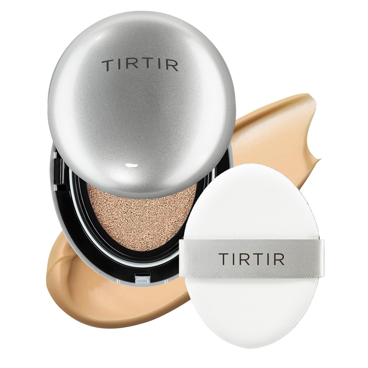 TIRTIR Mask Fit Aura Silver Cushion Foundation | Semi-glow Finish, Natural Coverage, Moisturizing