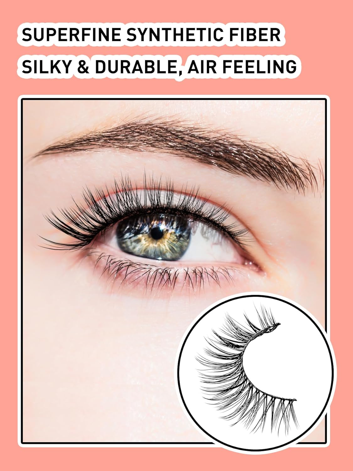 Wispy Cat Eye Lashes False Eyelashes Natural 10mm Short Lash Pack Soft Strip Eyelash 3D Volume C