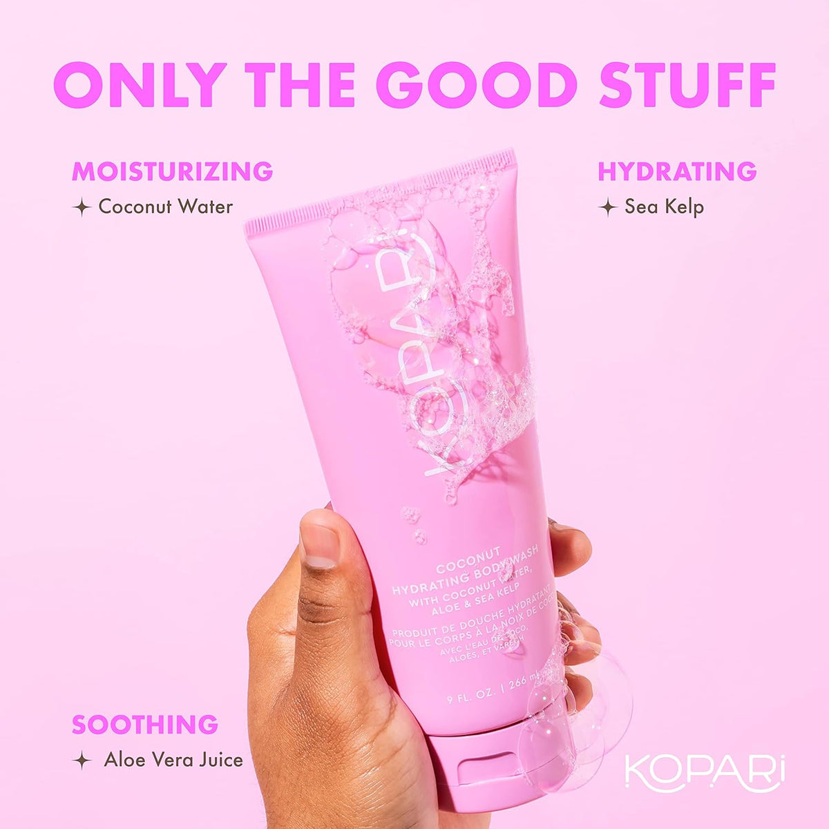 Kopari Hydrating Body Wash - Non-Toxic, Paraben Free, Gluten Free & Cruelty Free - Made with