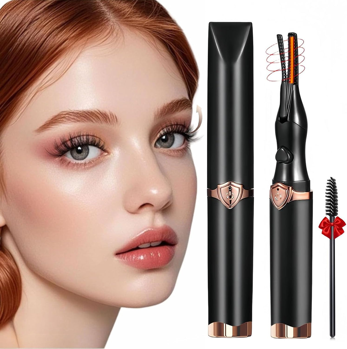 Heated Eyelash Curler, 2-in-1 Clip-Type Design, 3 Temperature Modes, USB Rechargeable Electric lash