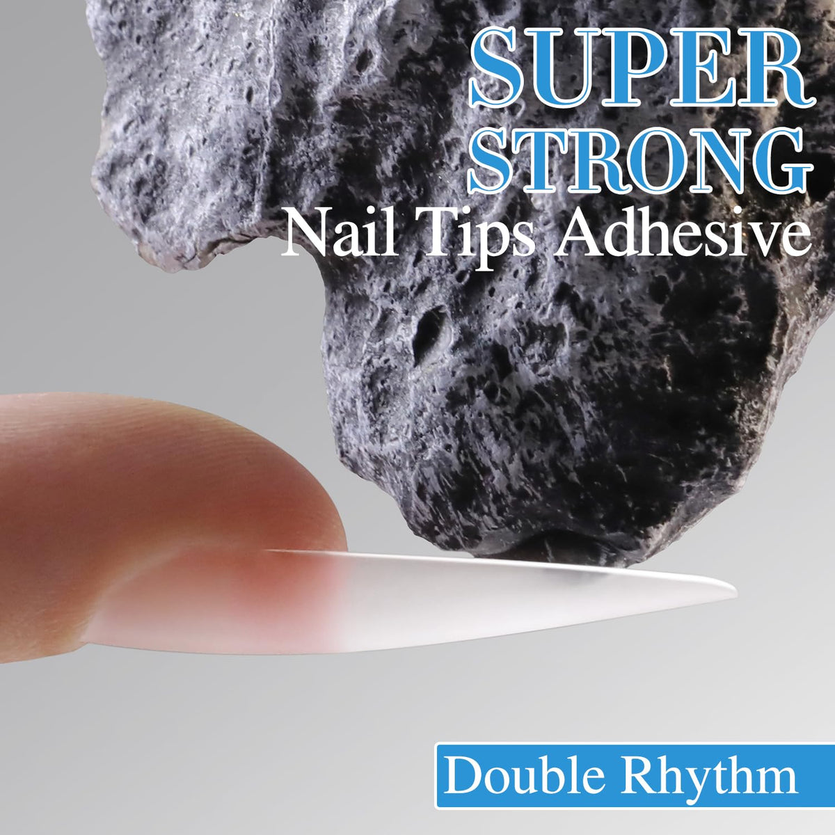 Double Rhythm 2PCS 0.5Oz Nail Glue Gel for False Acrylic Nail Tips and Press on Nails Gel Glue Nail