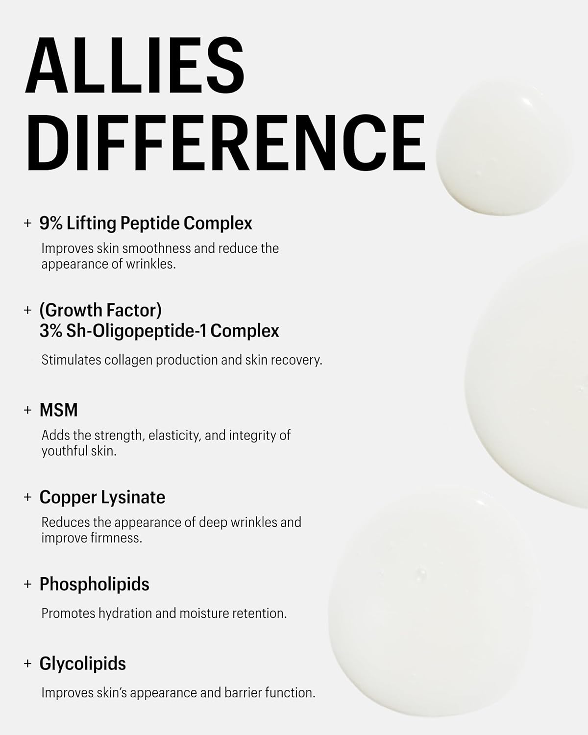 Allies of Skin Multi Peptides & Growth Factor Collagen Boosting Face Serum | Skin Tightening