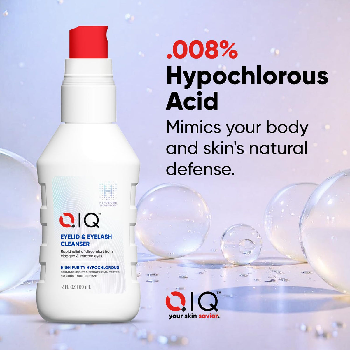 Eyelash and Eyelid Cleanser – High Purity Hypochlorous Eye Wash Solution, Lid and Lash Cleanser