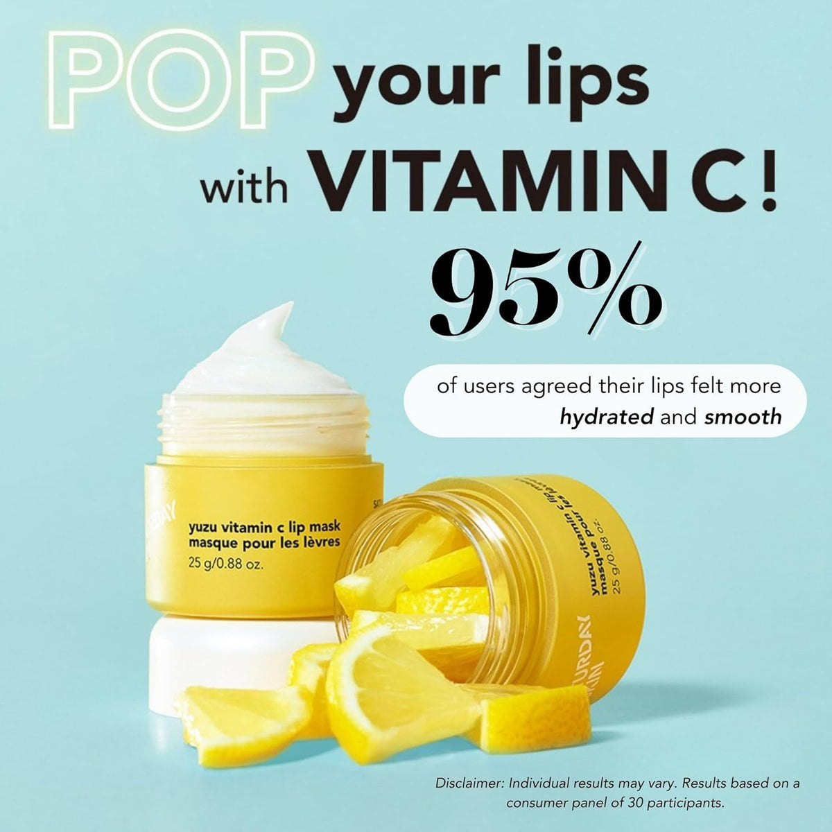Saturday Skin Yuzu Vitamin C Lip Mask Overnight Lip Sleeping Mask Moisturizing For All Skin Types