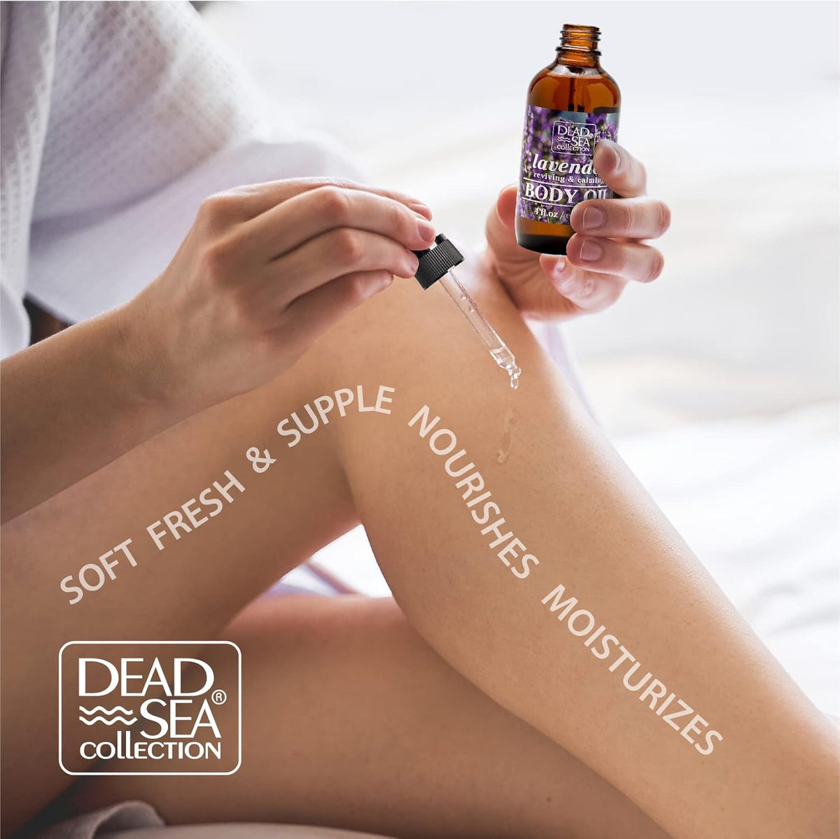 Dead Sea Collection Body Oil with Lavender-Dry Skin Moisturizer and Hydrating Massage