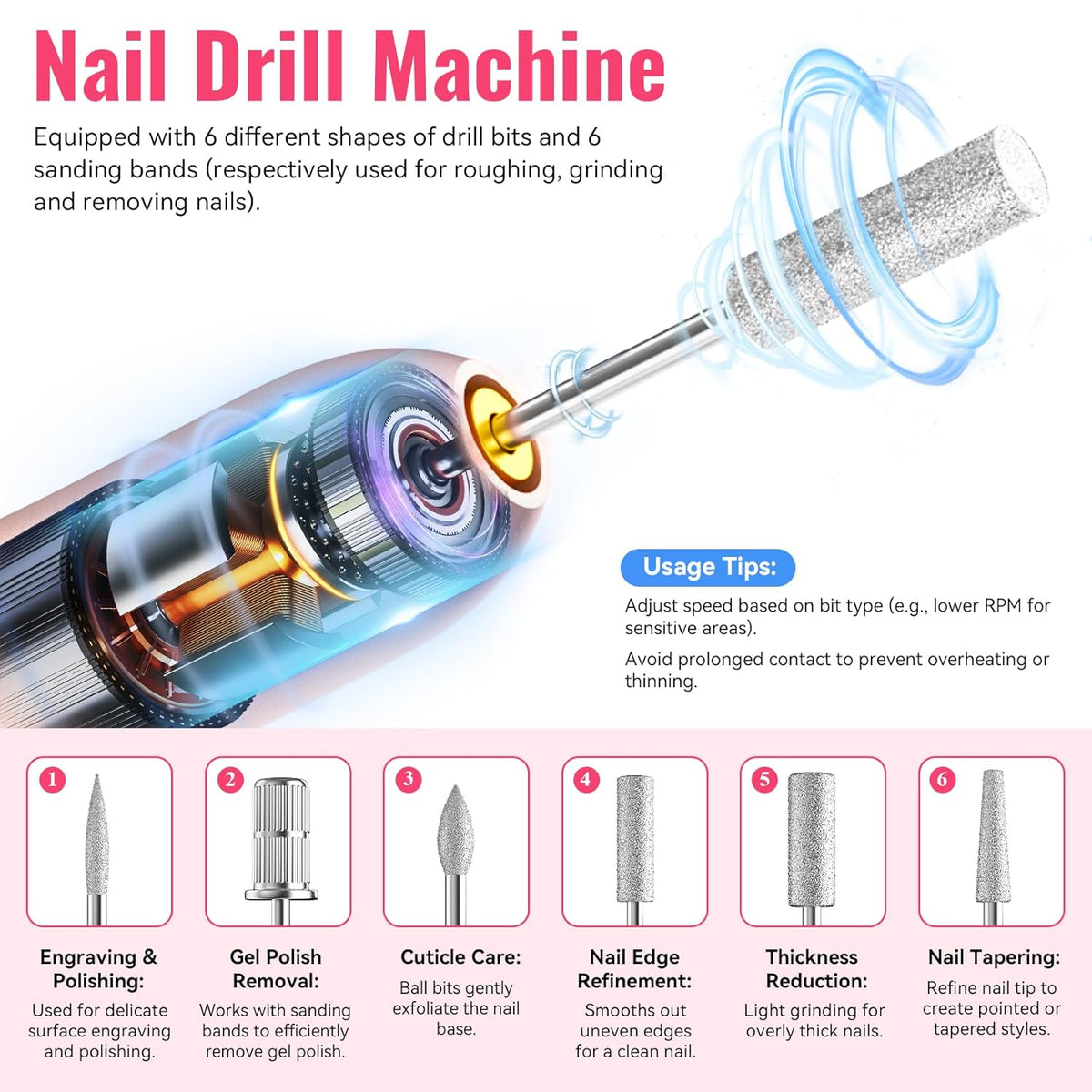 PHOENIXY 53 Pcs Gel Nail Polish Kit with U V light and Drill, 35 Colours Gel Polish with 5 Pcs Base