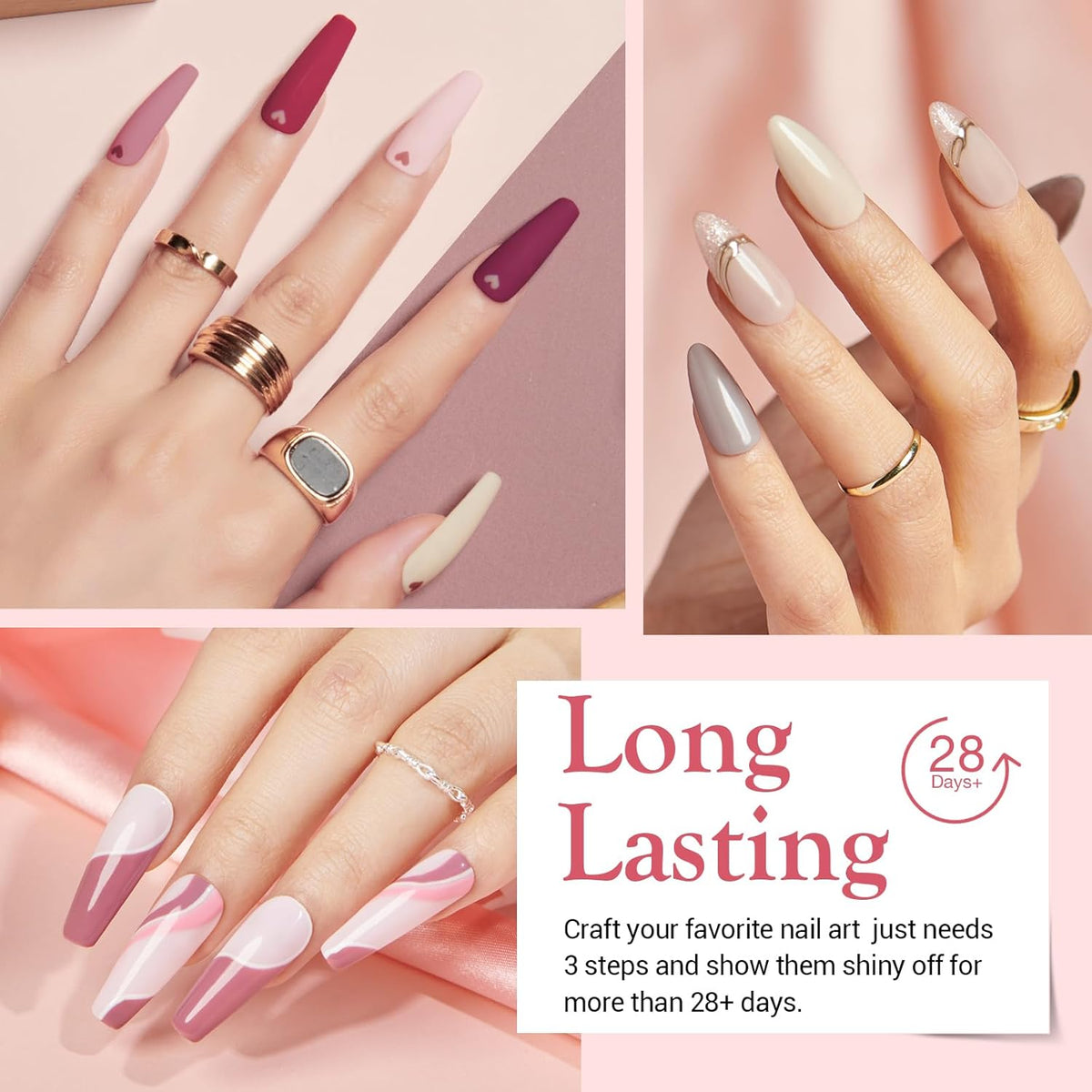 AZUREBEAUTY 31 Pcs Dip Powder Nail Kit Starter 20 Colors Clear Nude Pink Brown Glitter All Season