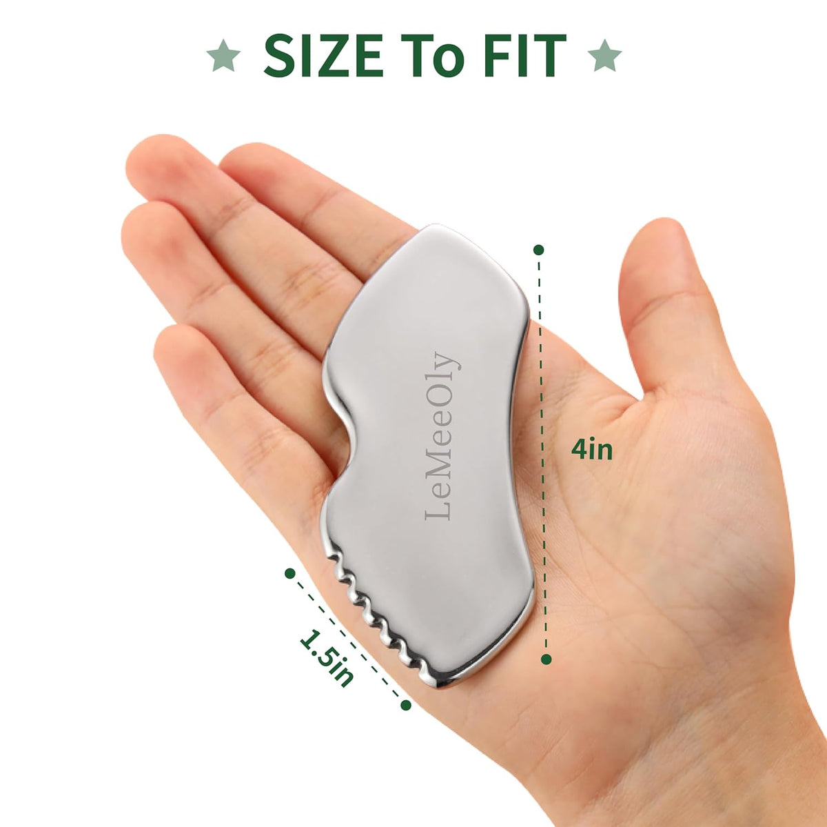 Gua Sha Facial Tools Stainless Steel & Compressed Facial Sponges, Detail Metal GuaSha and Natural