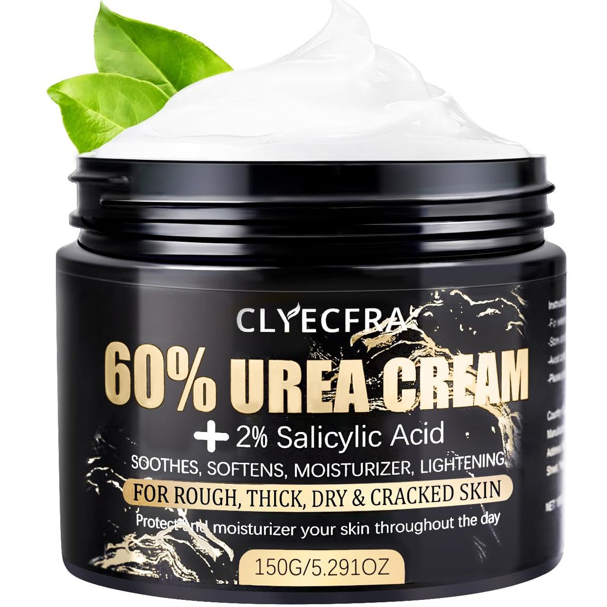 60% Urea Cream with 2% Salicylic Acid, Urea Cream 60 Percent for Feet & Hands- Maximum Strength