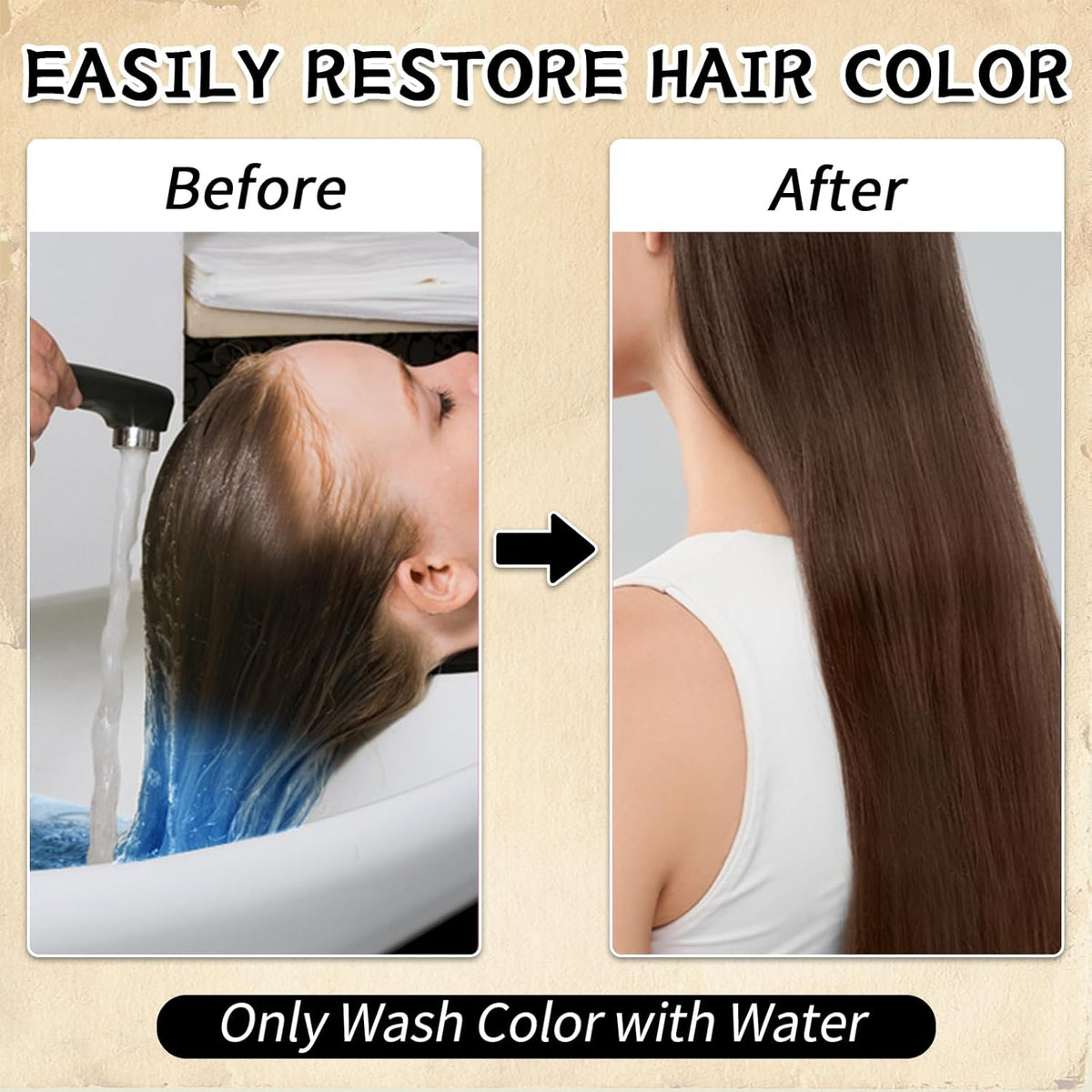 Byhoo 6PCS Temporary Hair Dye for Dark Hair, Hair Chalk for Girls, Kids Hair Dye, Washable Hair
