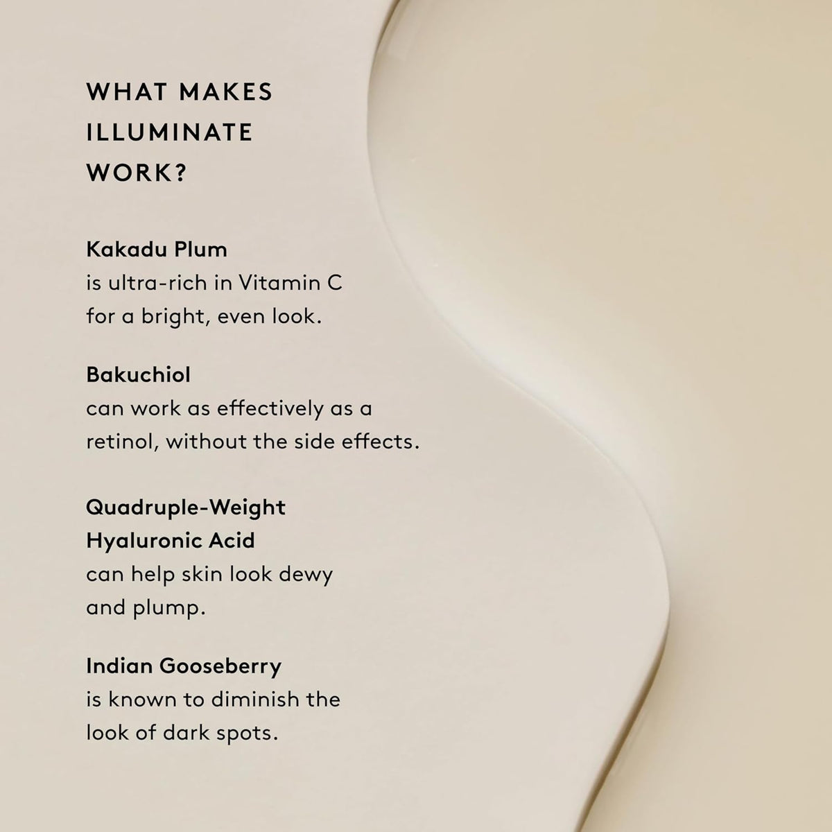 Naked & Thriving Illuminate BC+ Face Serum | Hyaluronic Acid, Vitamin C, Bakuchiol | Organic