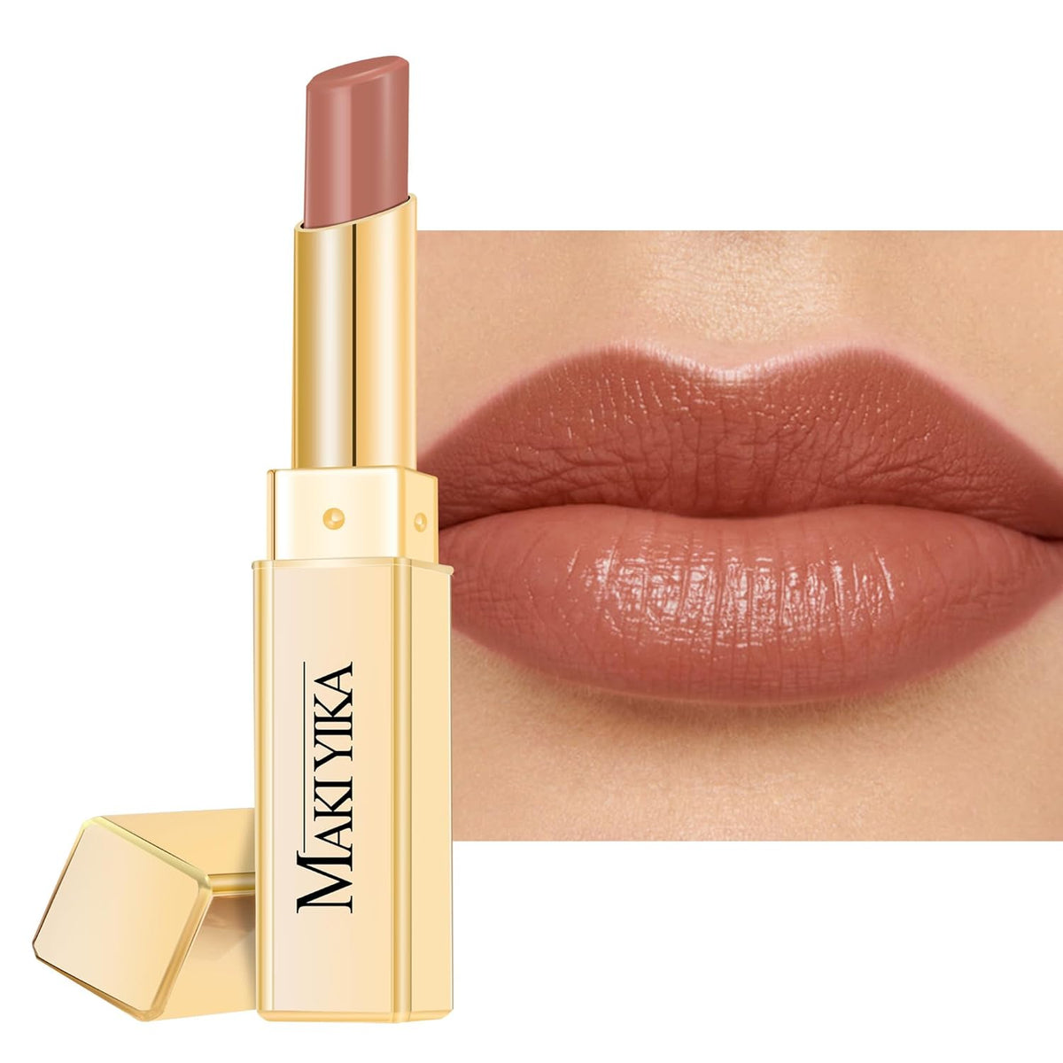 MAKI YIKA Moisture Nude Lipstick for Women Hydrate Lip Balm for Dry Cracked Lips Weightless Glossy