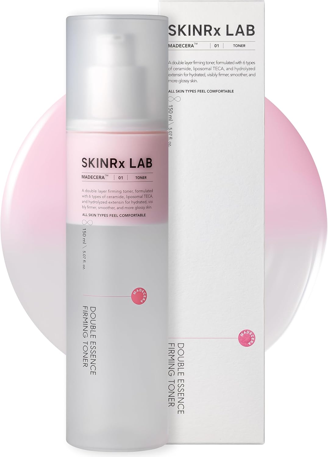 SKINRxLAB MadeCera Cream Double Essence Firming Korean Toner – Dual Layer Hydration Toner with Milk