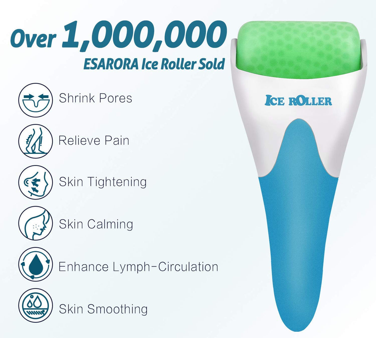 ESARORA Ice Roller for Face & Eye, Puffiness, Migraine, Pain Relief and Minor Injury, Skin Care