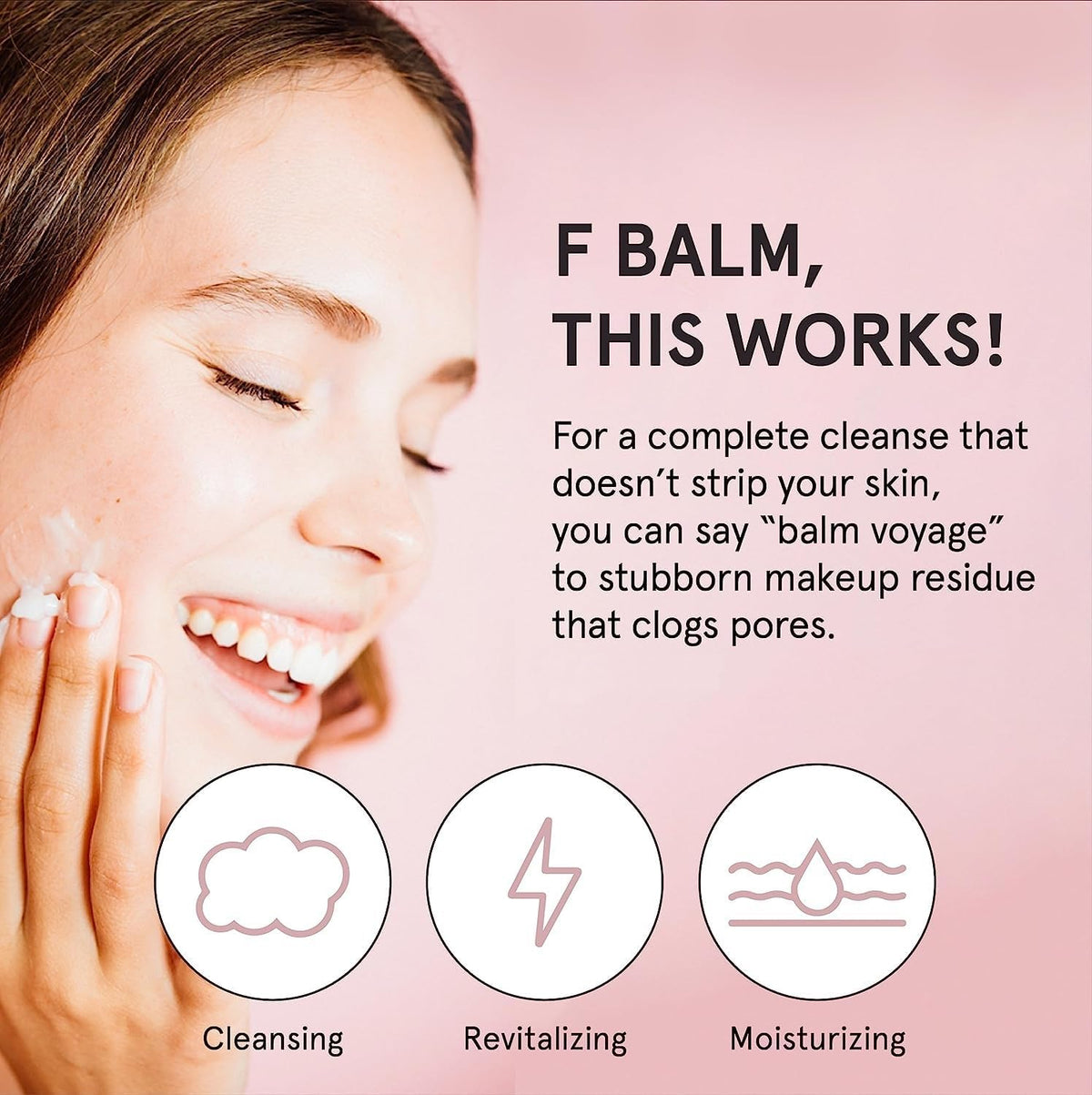 grace & stella Makeup Remover Cleansing Balm - Hydrating Facial Cleanser with Vitamin E for Soft