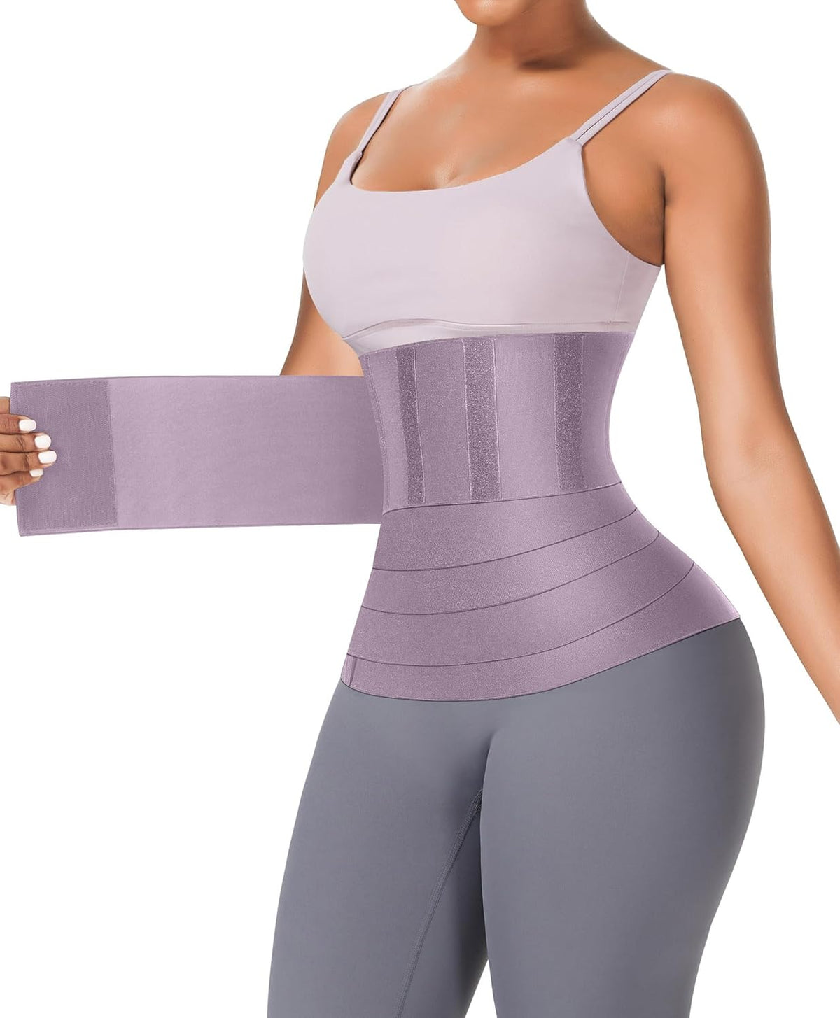 FeelinGirl Waist Trainer for Women Trimmer Belt Waist Cincher Tummy Wrap Plus Size Snatch Me Up