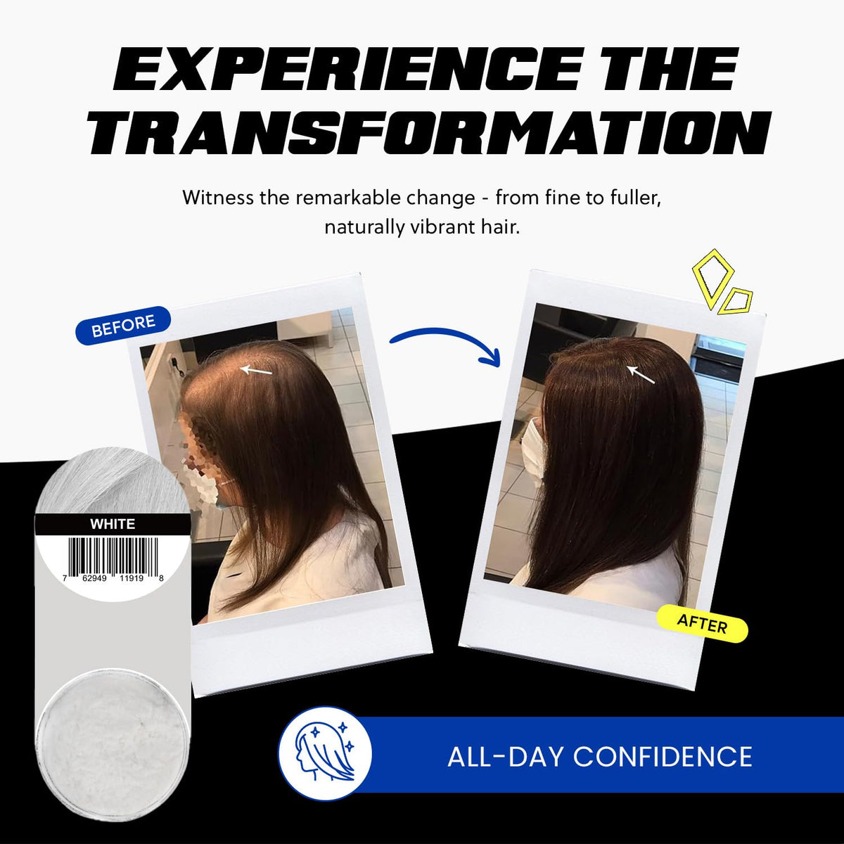 PrimeLook Hair Building Fibers, Luxurious Building Fibers for Thinning Hair, Superior Formula for