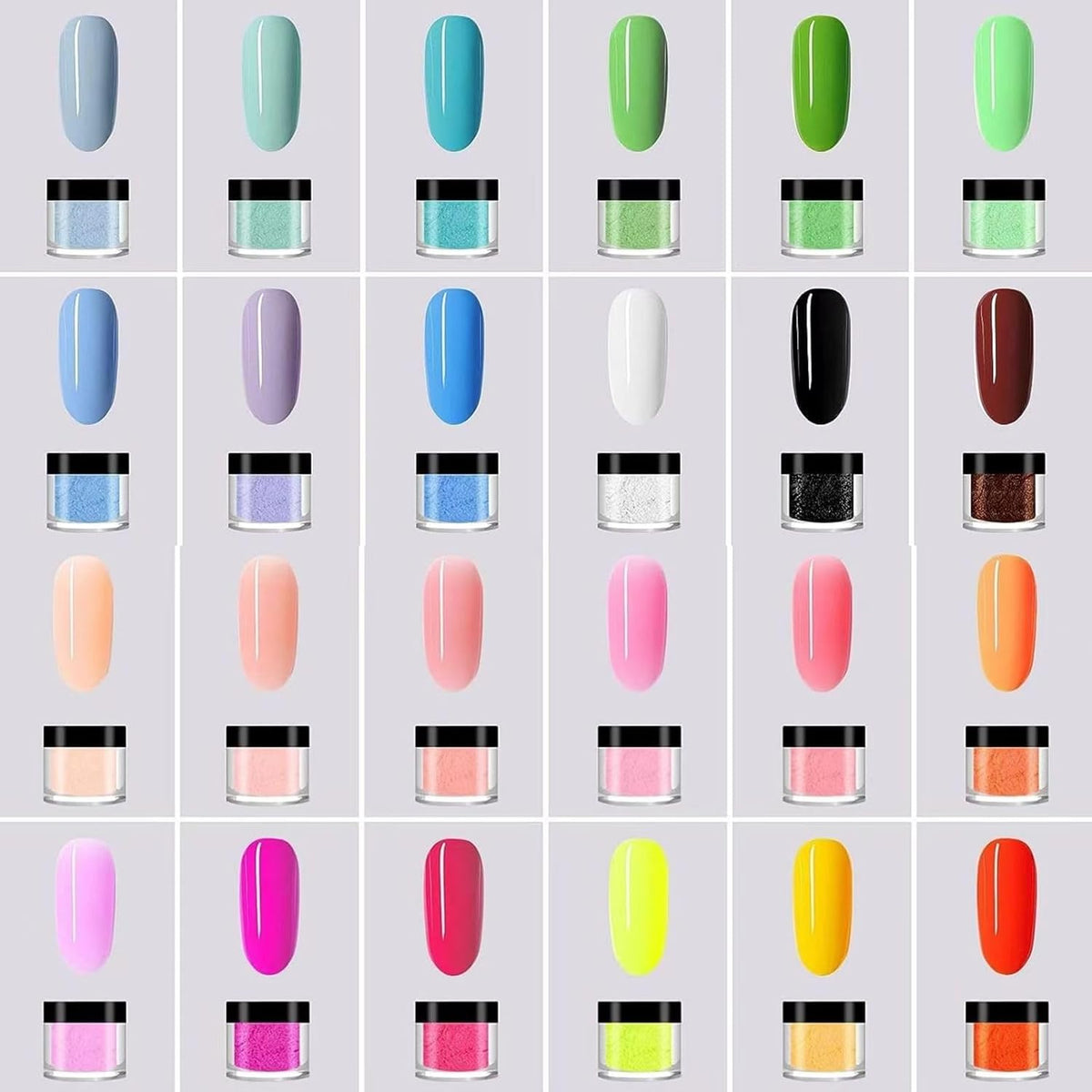 24 Color Acrylic Nail Powder Set, Acrylic Powder Set, Nail DIY Art Design, Acrylic Nail Art 3D Nail