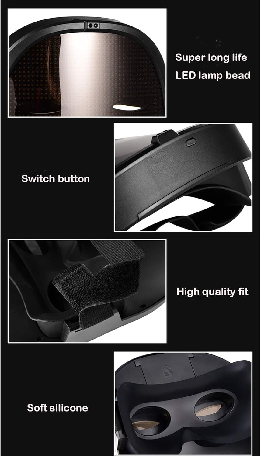 Depointer Life Led Mask with Bluetooth-compatible App Controlled, Customizable Shining Mask