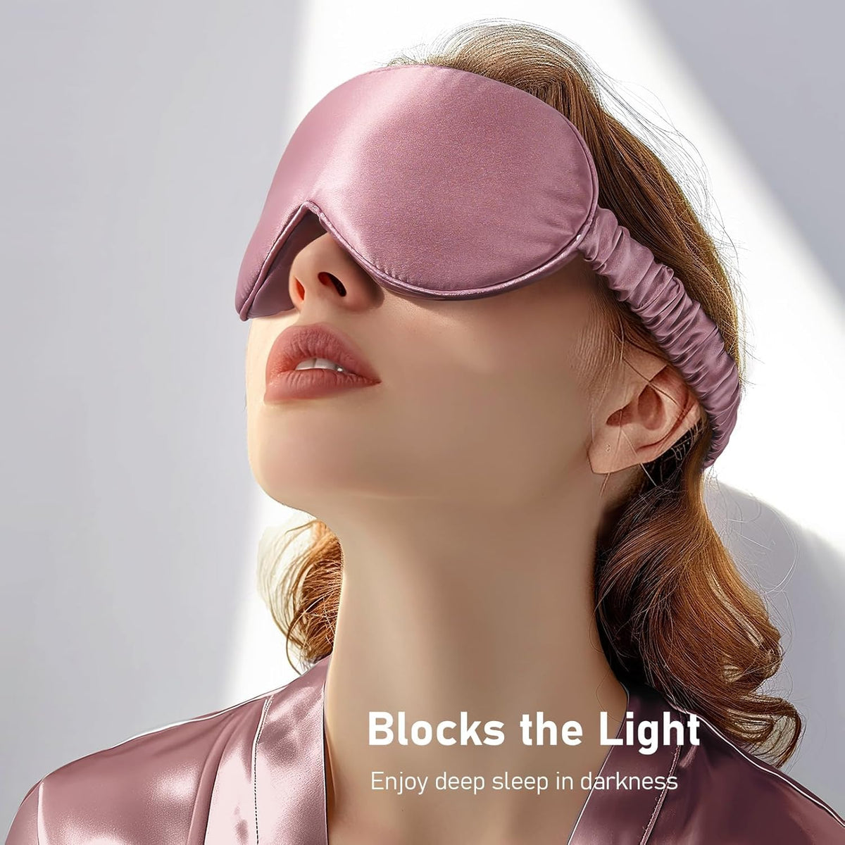 LitBear 100% 22 Momme Mulberry Silk Sleep Mask - 3D Contoured Eye Mask for Men Women, Soft