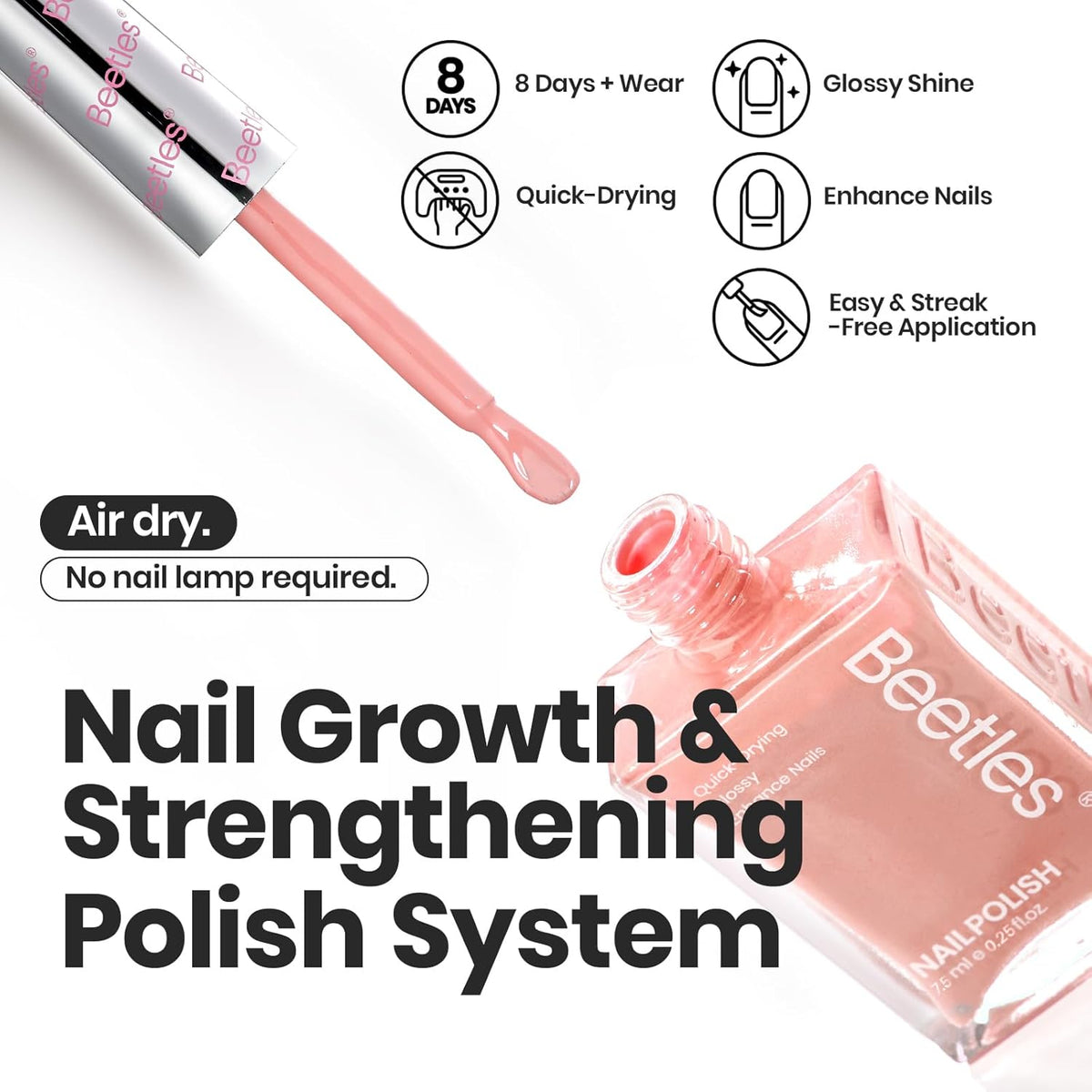 Beetles Pastel Nail Polish Set -6 Colors Pink Blue Yellow Nude Pink Purple Nail Polish Set Quick