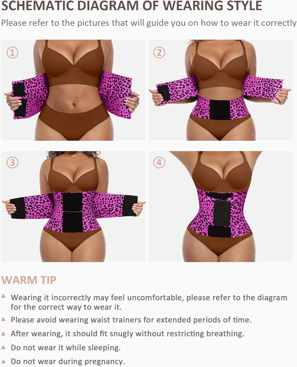 FeelinGirl Waist Trainer Belt Waist Cincher Trimmer Ab Belt Tummy Control Body Shaper with Triple