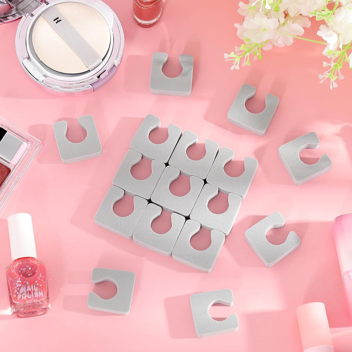 Mumufy 1000 Pcs Individual Pedicure Toe Separators Soft Foam Toe Spacers Comfortable Finger Toe