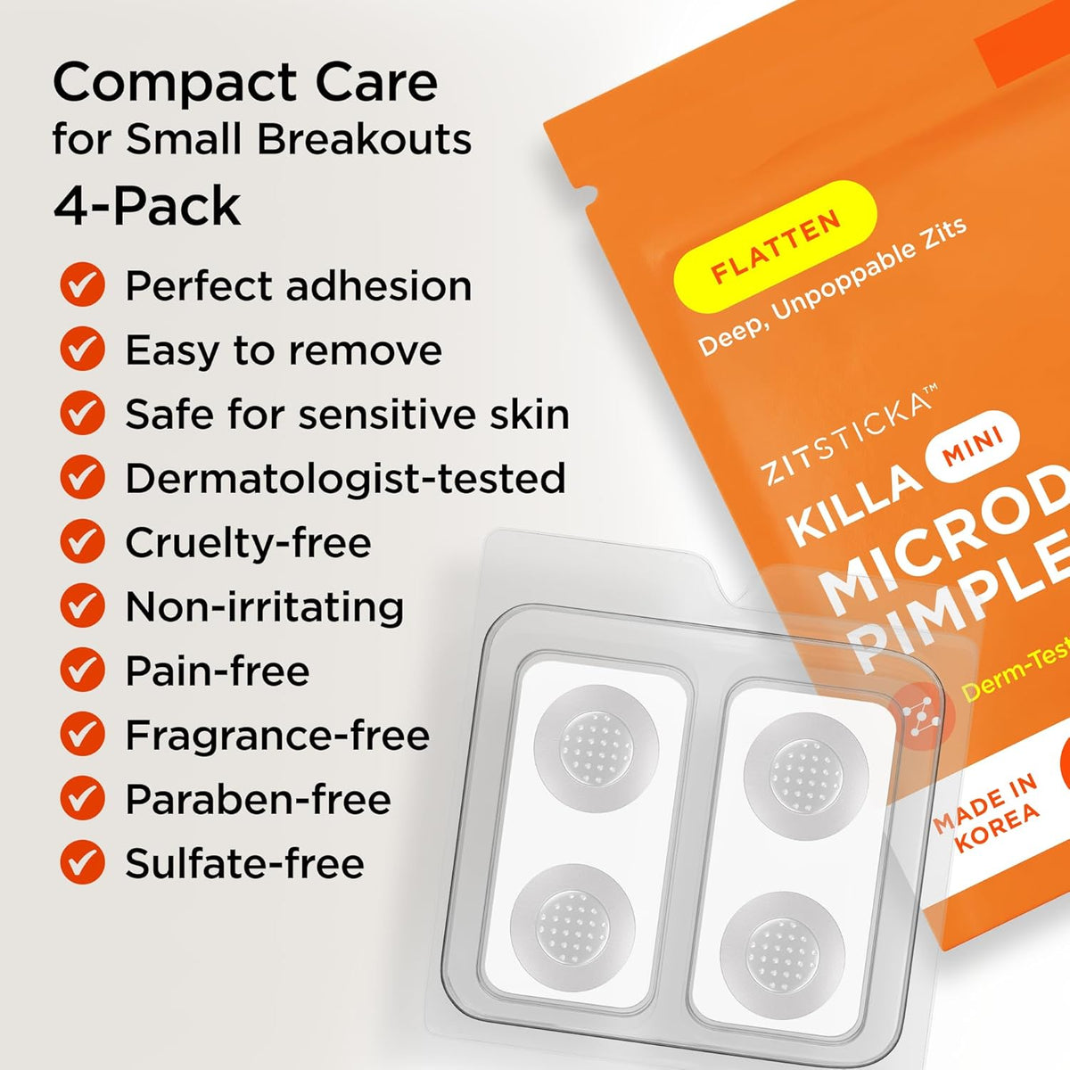 ZitSticka Killa Pimple Patches for Face - World's Most Potent Pimple Patch with Fast-Acting