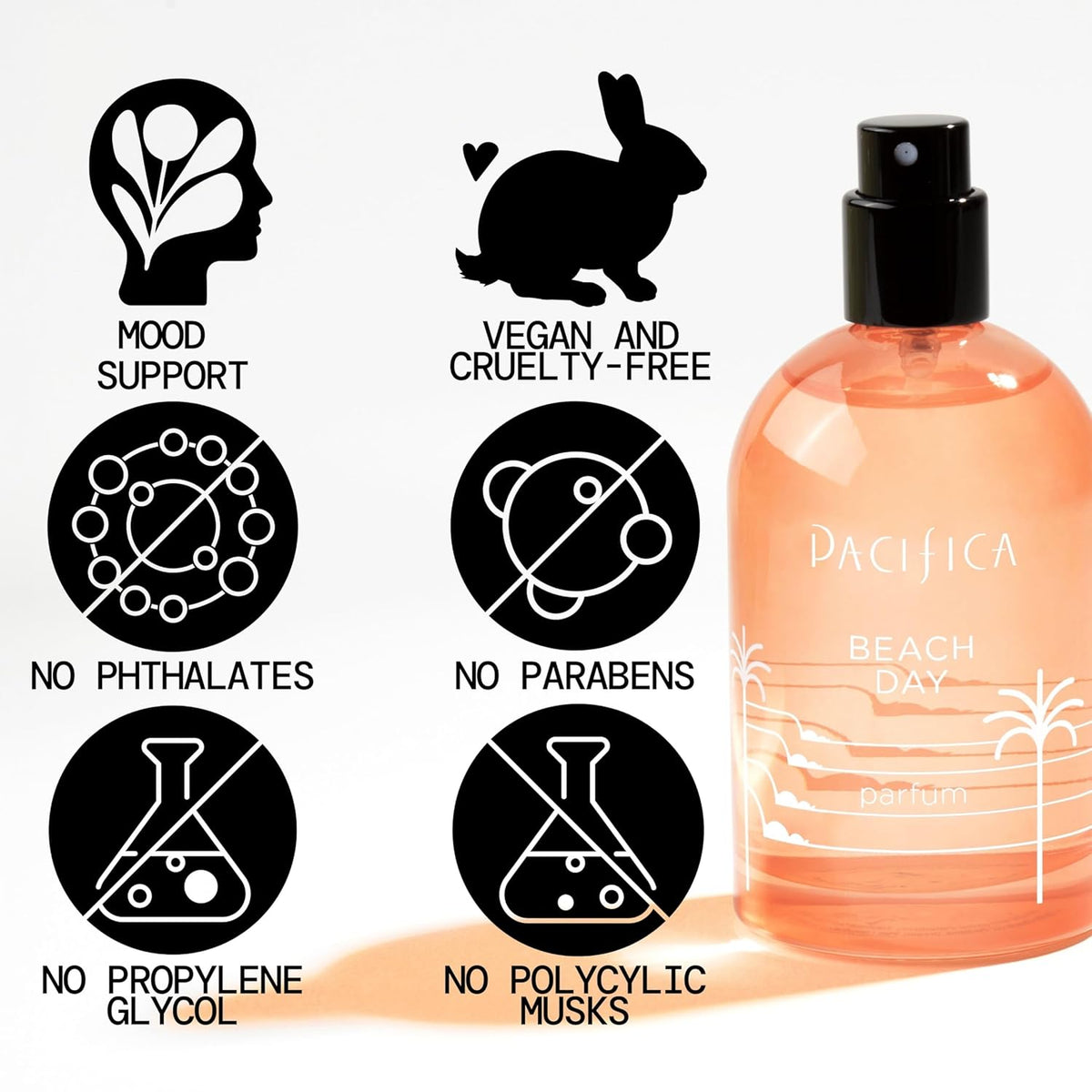 Pacifica Beach Day Spray Perfume, Fragrances, Bliss, Bergamont, Orange Flower, Sandalwood, Amber