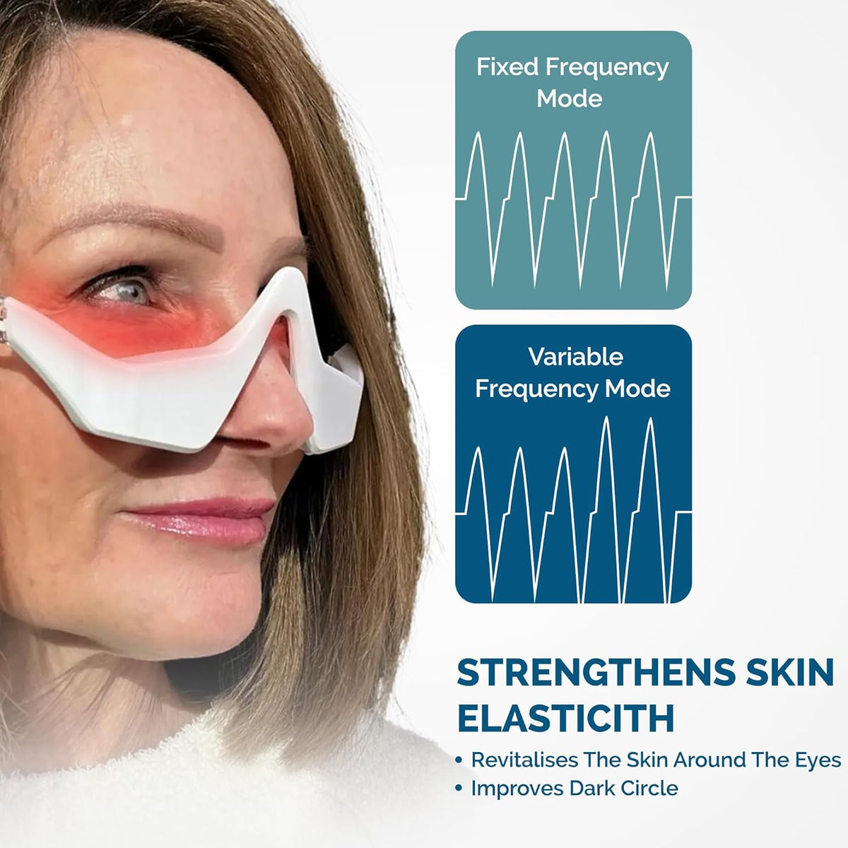 EyeLift Under-Eye Skincare Tool with Red LED & Microcurrent Support | Compact Facial Device for a