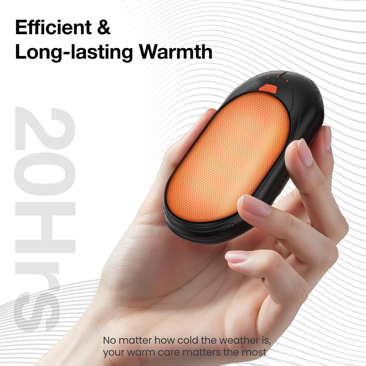 AI Hand Warmers Rechargeable 2 Pack, AI Smart Chips Electric Hand Warmers, 20Hrs Long Safe Heat