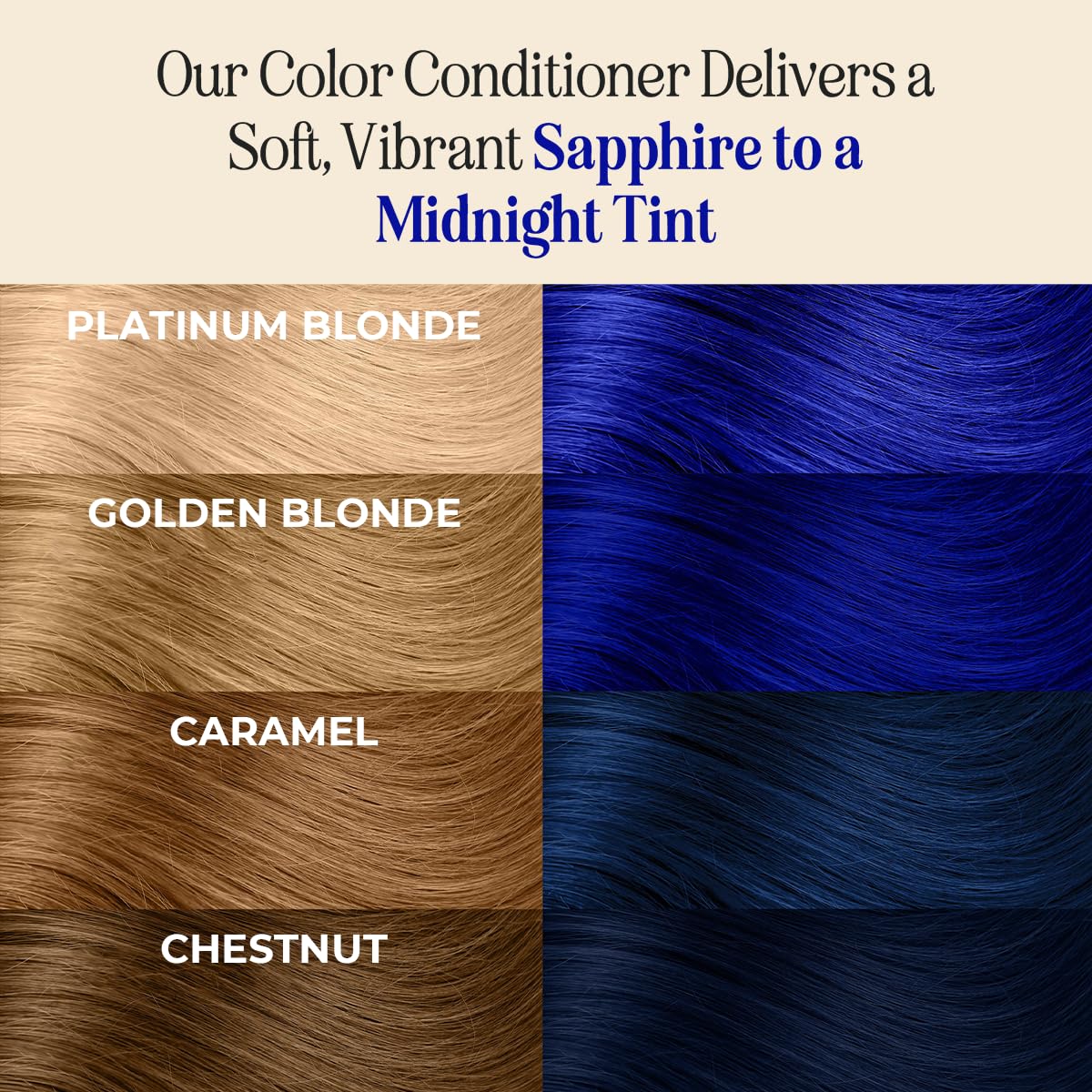 INH Semi Permanent Hair Color | Color Depositing Conditioner | Dark Blue Hair Dye | No Bleach No