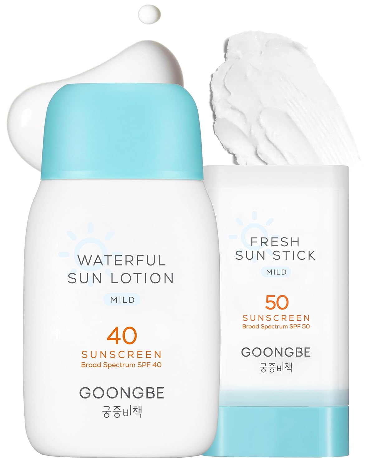 Sun Lotion SPF 40 & Sun Stick SPF 50-100% Zinc Oxide Mineral Sunscreen - No White Cast - Vegan
