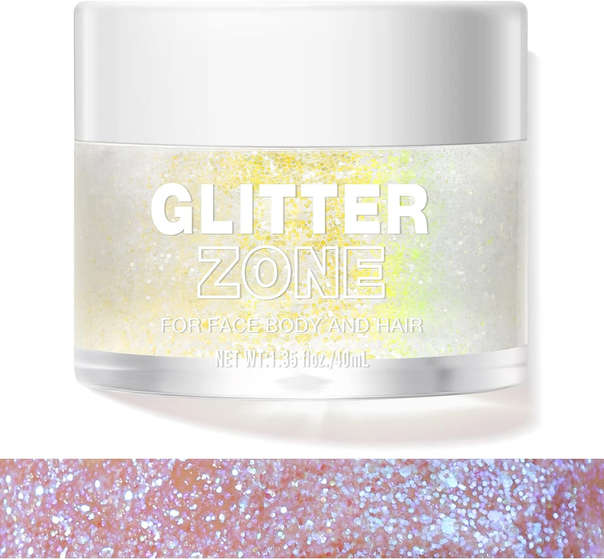 LANGMANNI Holographic Body Glitter Gel for Body, Face, Hair and Lip.Color Changing Glitter Gel