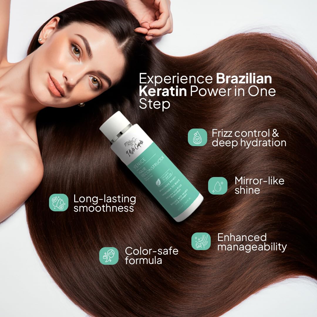 Venice Smoothing Keratin Kit, Keratin Hair Treatment Straightening Set- Keratina Para Alisar El