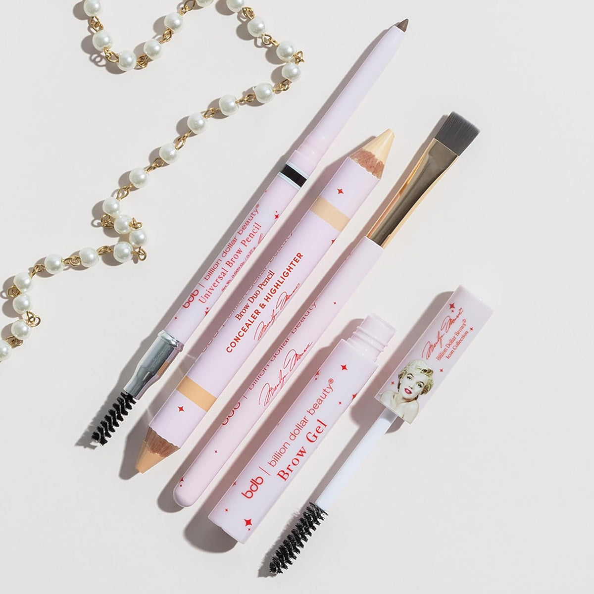 bdb Marilyn Monroe Universal Eyebrow Pencil - Precision Tip & Spoolie, Waterproof, Define Shape &
