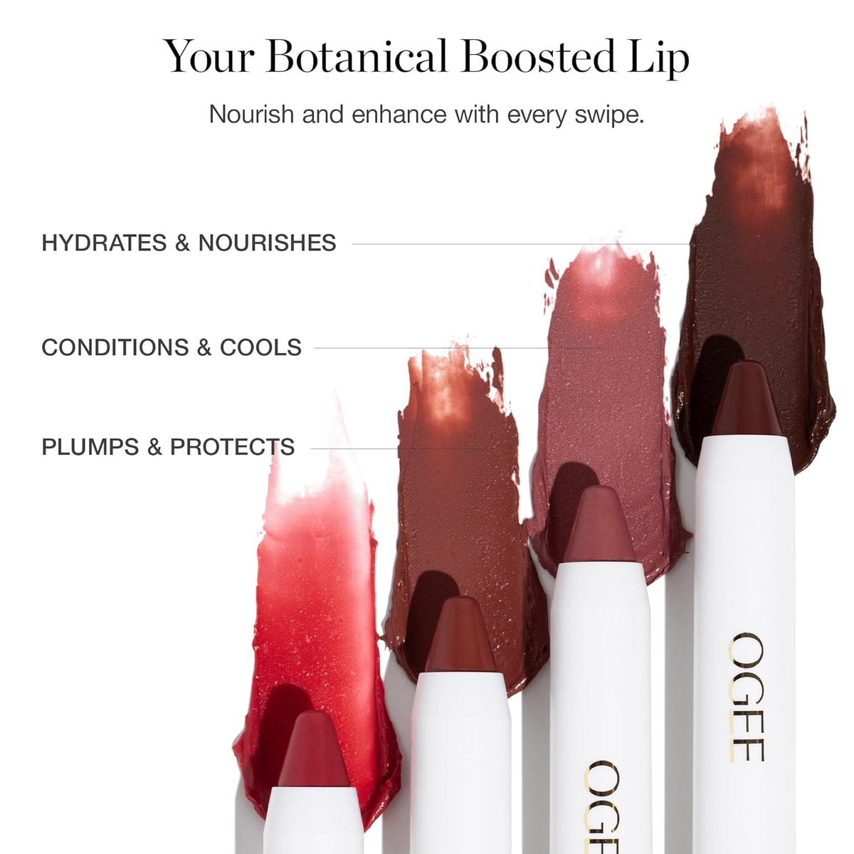 Ogee Tinted Sculpted Lip Oil - Lip Stain Made with 100% Organic Coconut Oil, Jojoba Oil, and