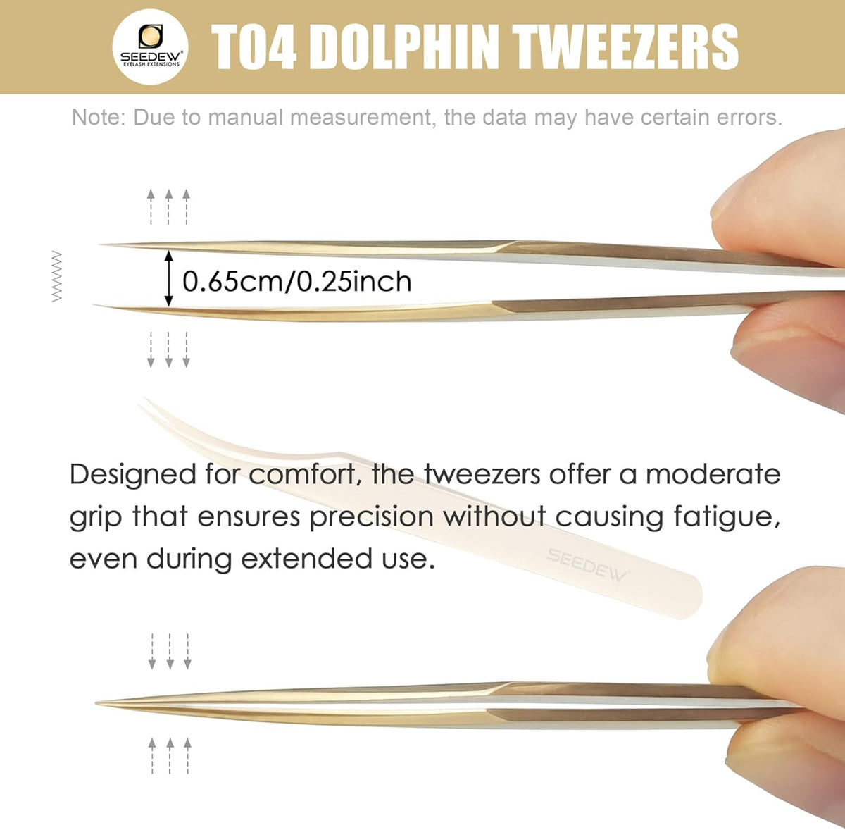 Tweezer Eyelash Extensions 1 PCS Stainless Steel Curved Pointy Dolphin Tweezer Isolation