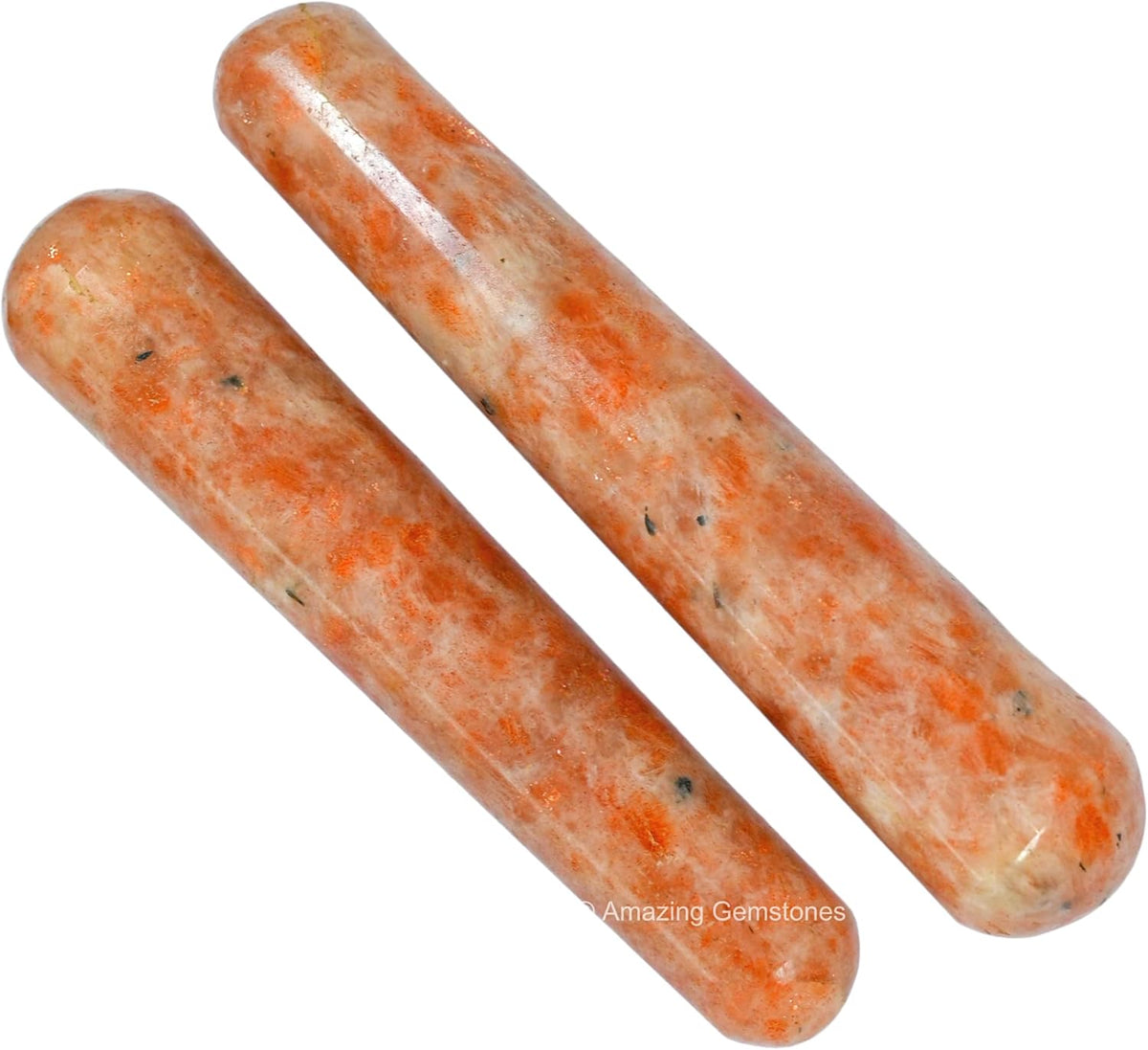 Amazing Gemstone Sunstone Crystal Wand Massage Stick - Pelvic Wand Gua Sha for Adults - Crystals