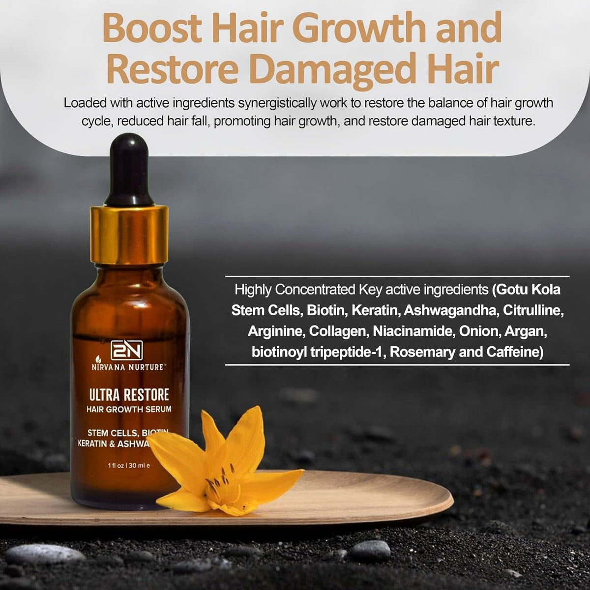 Ultra Restore Hair Growth Serum -Promote Fuller Hair Growth and Reduce Hair Loss, Nurtures Hair